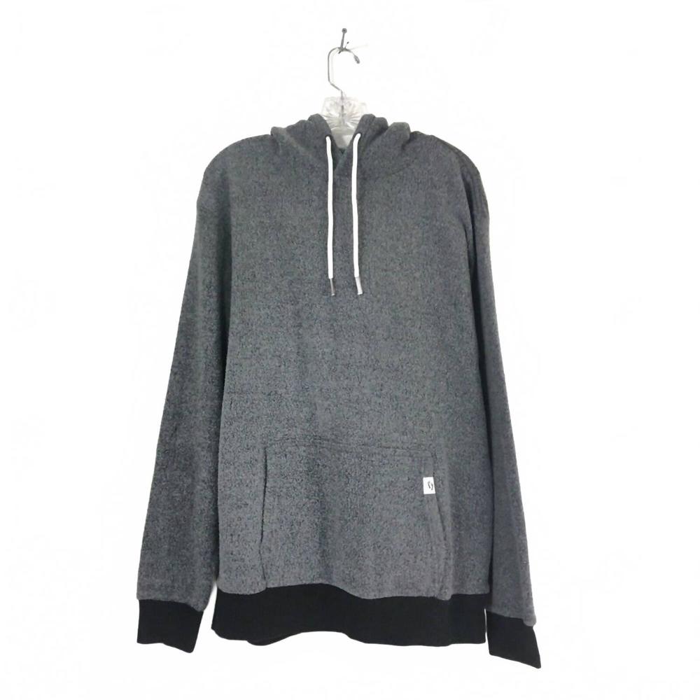 NEW FEAT women's blanket blend cropped hoodie in hazy black